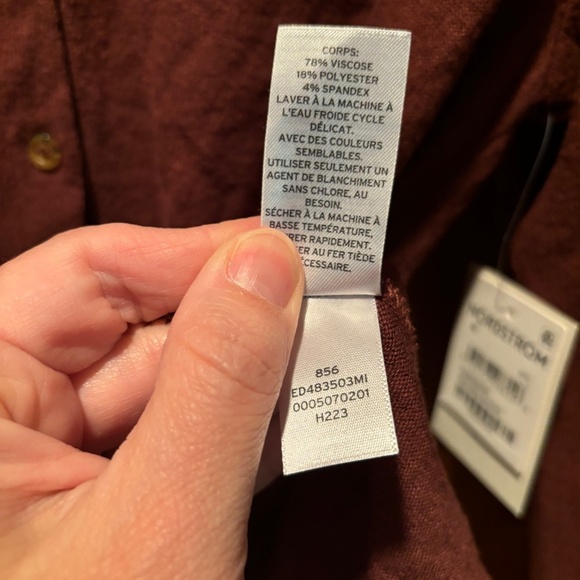 Open Edit Cozy Knit Lounge Top in Brown Raisin Medium NWT - Picture 7 of 7